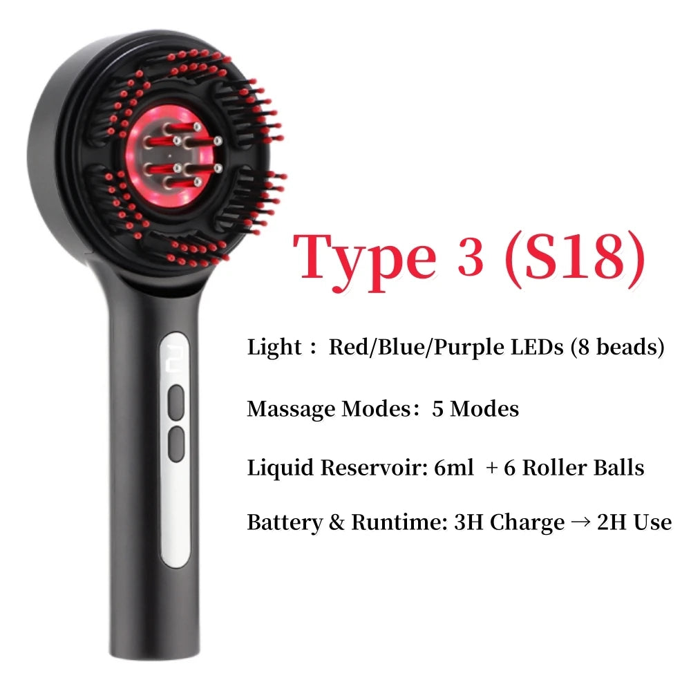 SACRED SELF WELLNESS Type 3 electric scalp massager for hair growth with LED lights and multiple massage modes