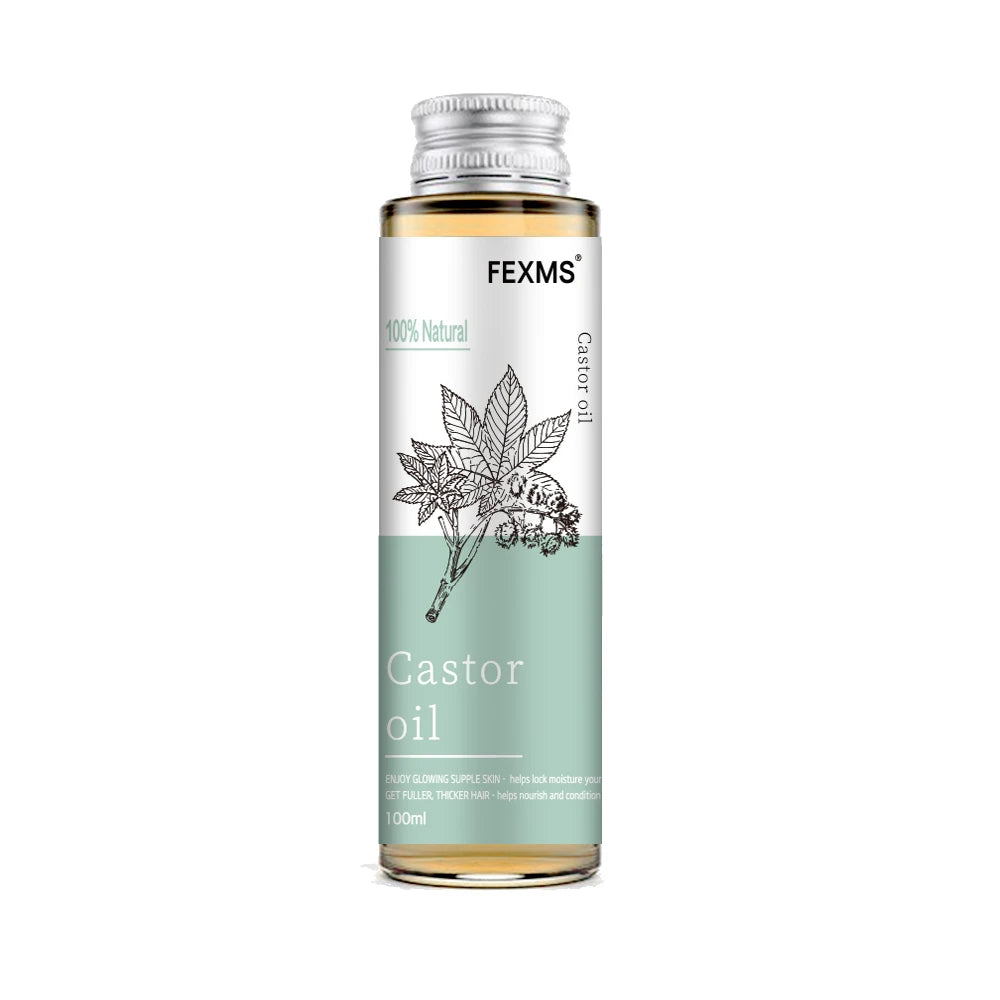 FEXMS natural castor oil bottle for massage from Sacred Self Wellness natural oils bundle for massage
