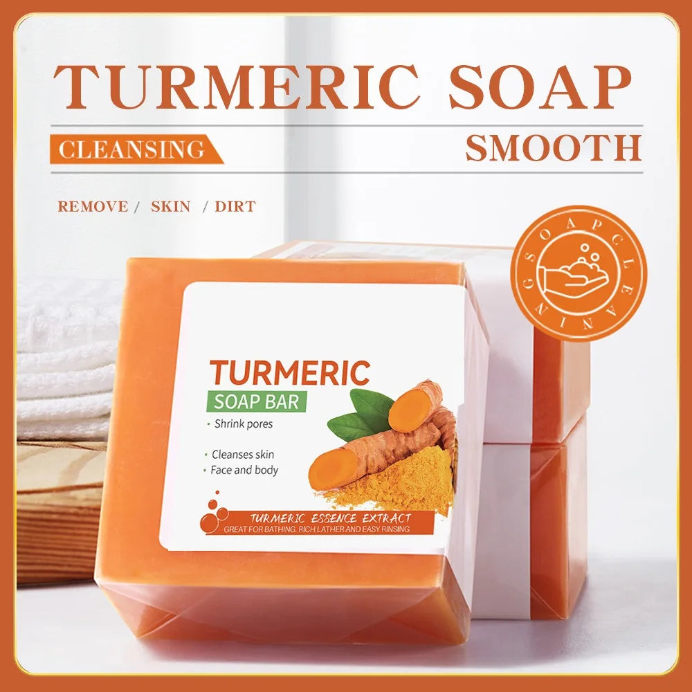 Handmade turmeric soap for skin lightening with cleansing and smoothing benefits by Sacred Self Wellness