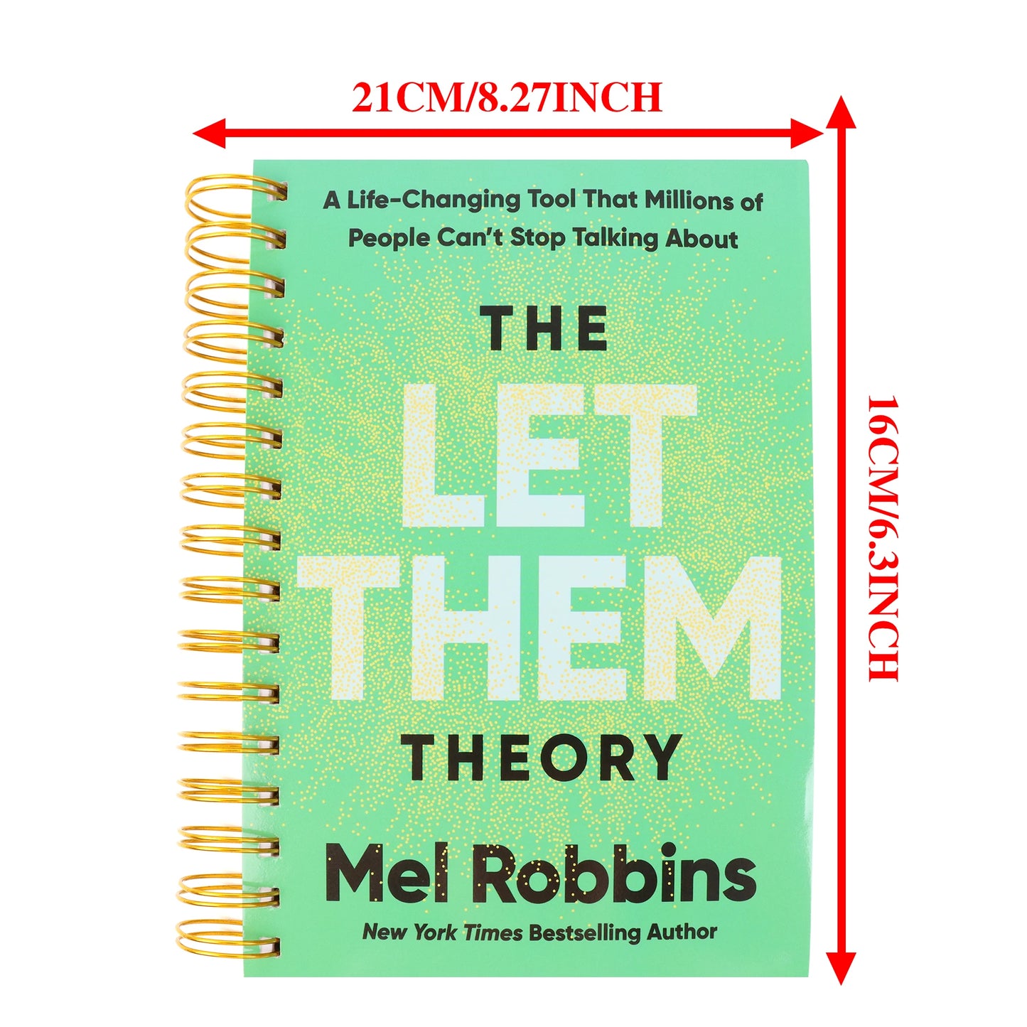 Let Them Theory book Mel Robbins spiral bound with mint green cover and gold rings