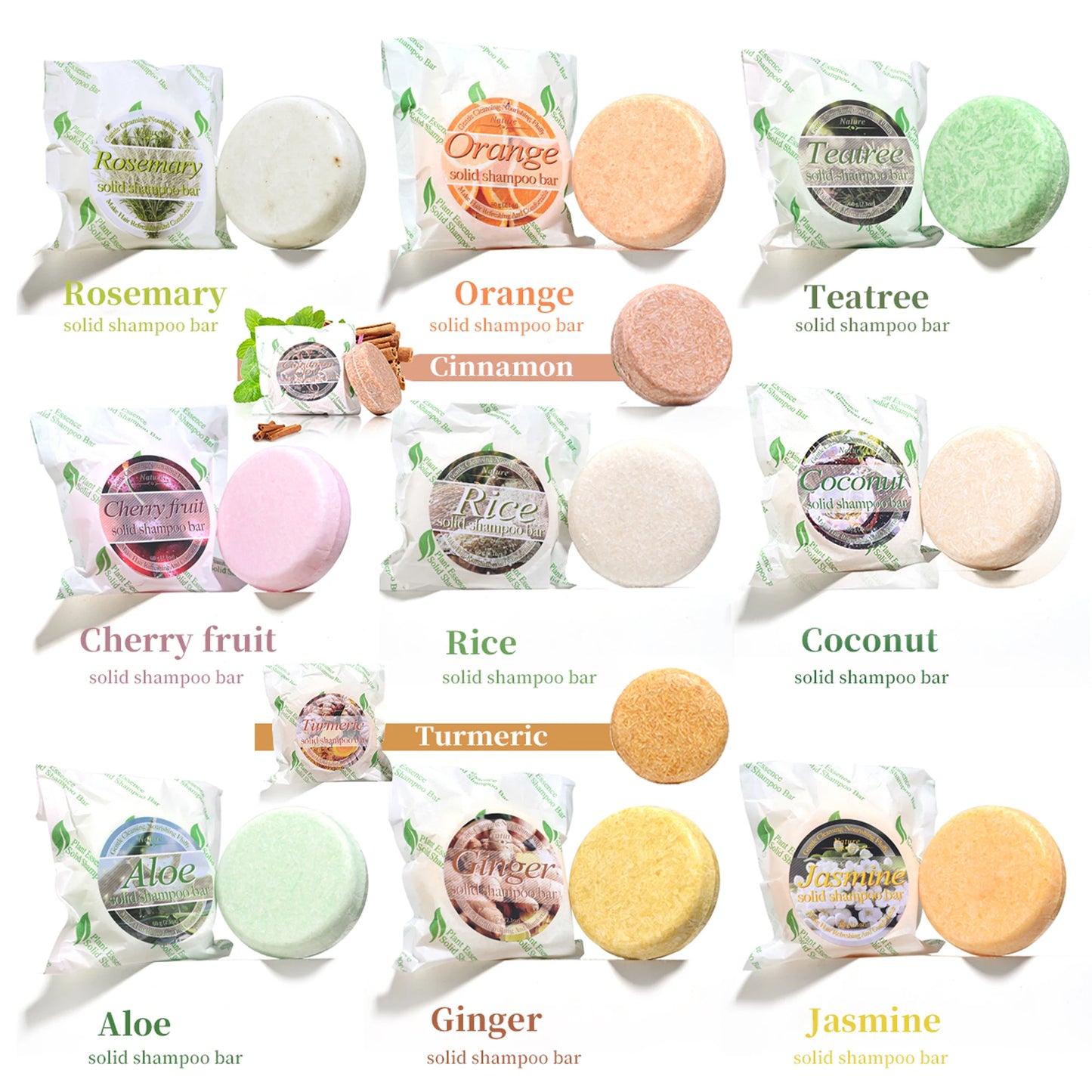 Tea tree oil shampoo bar by SACRED SELF WELLNESS in green solid form with natural ingredients packaging