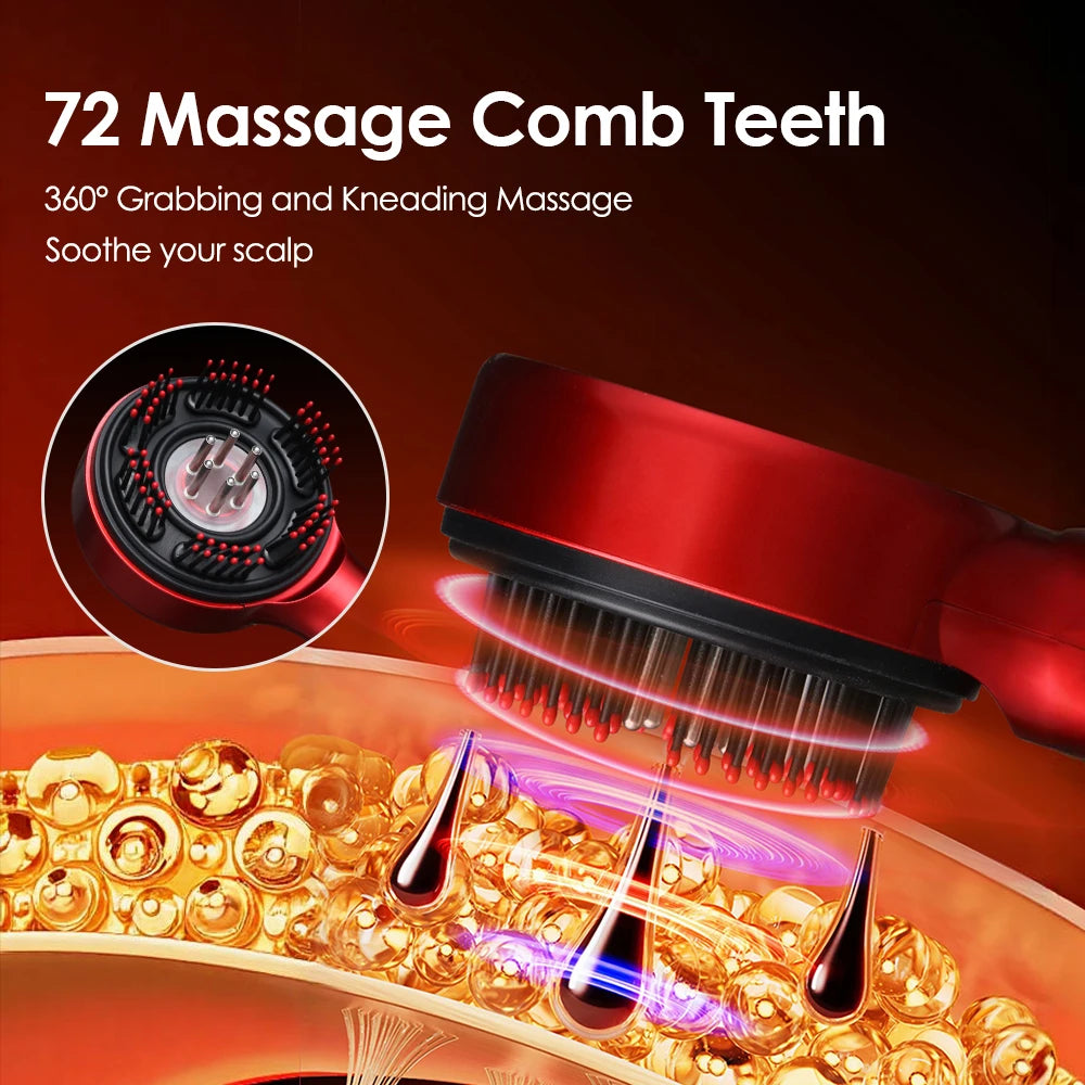 Sacred Self Wellness electric scalp massager for hair growth with 72 massage comb teeth and 360-degree kneading massage