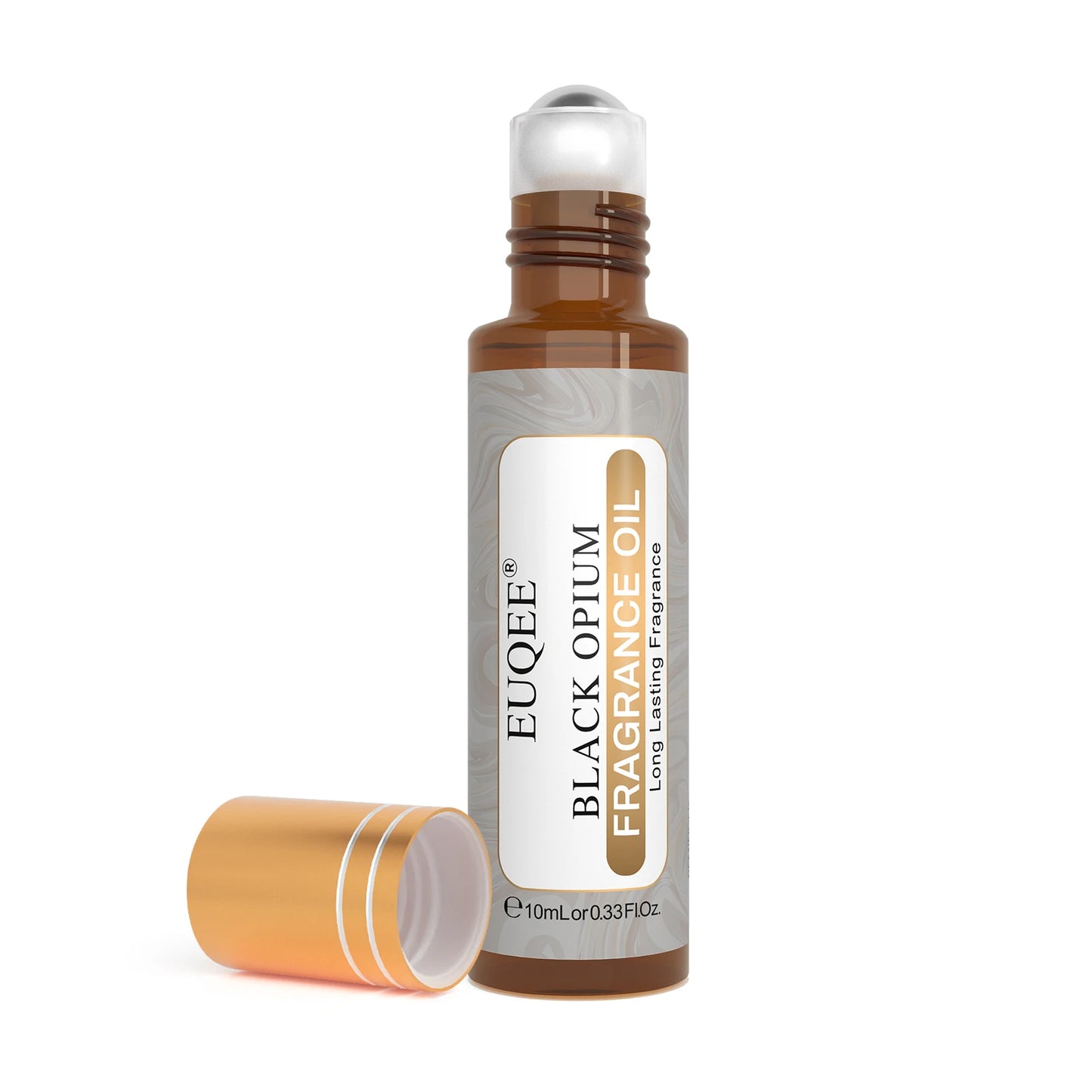 10ml bottle of DIY candle fragrance oil 10ml with black opium scent and gold cap