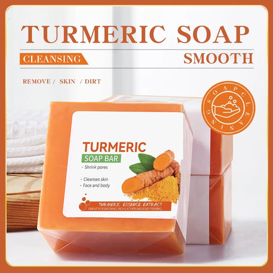 Handmade turmeric soap for skin lightening with cleansing and smoothing benefits by Sacred Self Wellness