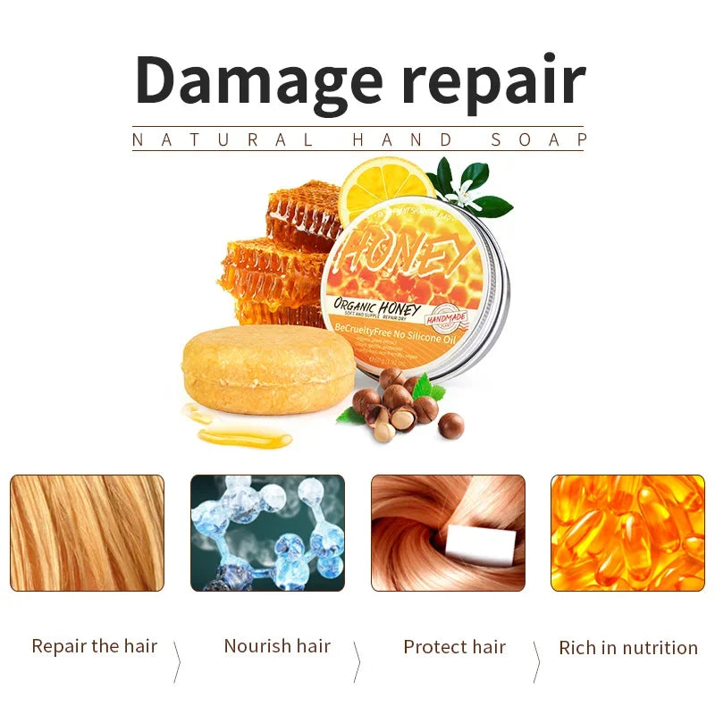 Sacred Self Wellness natural honey shampoo with organic honey and nourishing ingredients for damage repair