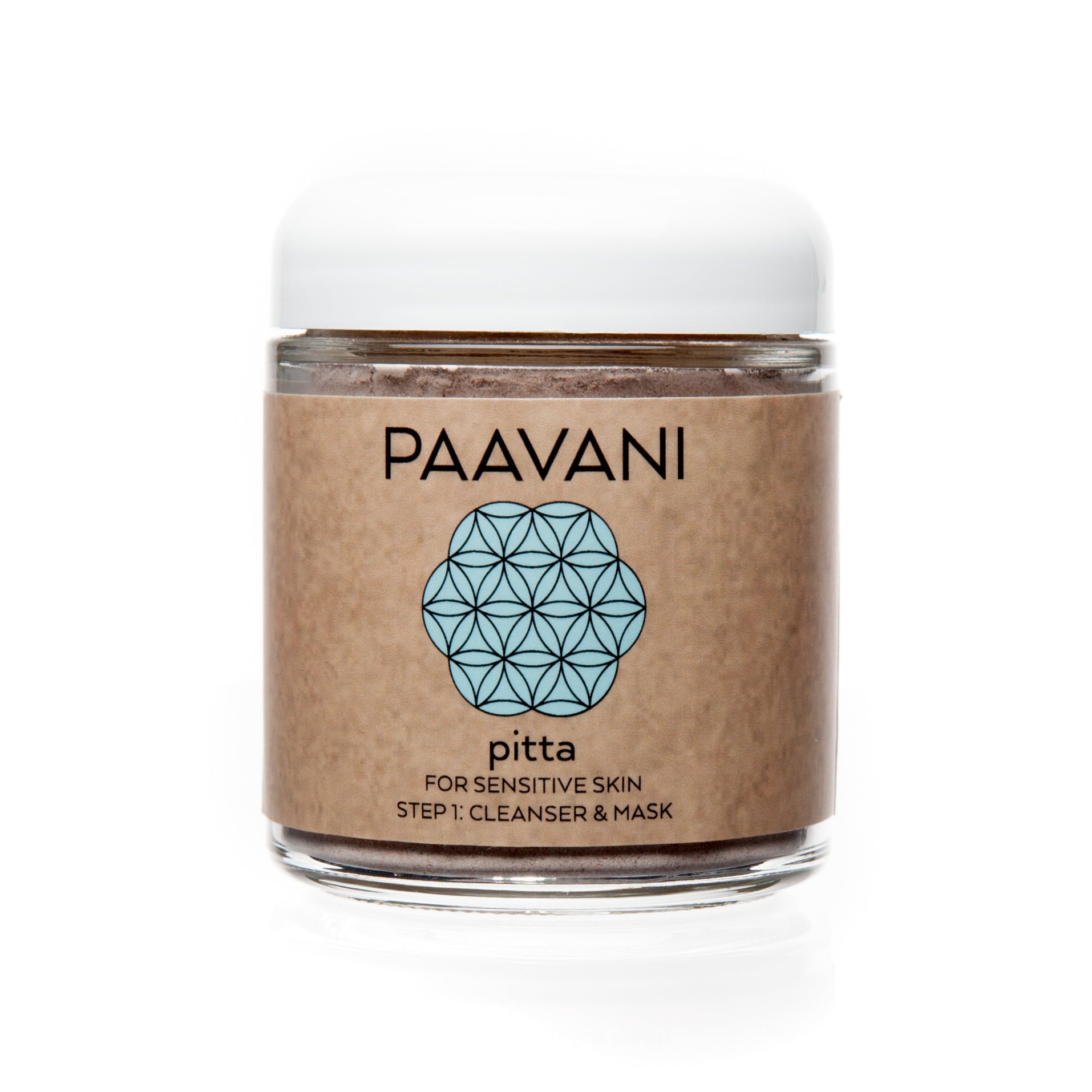 DC-PAAVANI Ayurveda Pitta balancing face mask for sensitive skin in glass jar with white lid