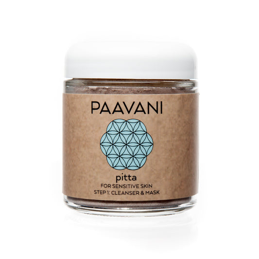 DC-PAAVANI Ayurveda Pitta balancing face mask for sensitive skin in glass jar with white lid