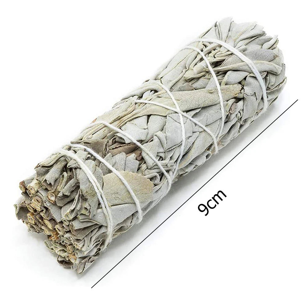 9cm palo santo white sage smudge stick bundle wrapped with white string for cleansing rituals
