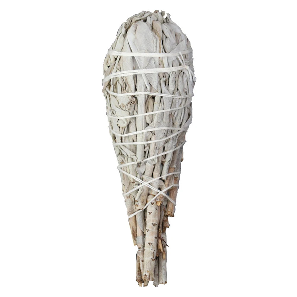 Sacred Self Wellness palo santo white sage smudge stick tightly bundled with white string